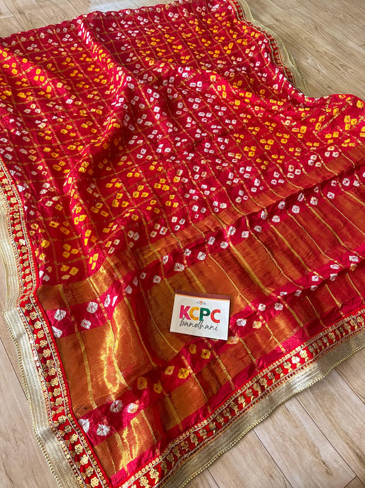 Rajasthani Traditional Bandhani Chunri Piliya Dupatta, OR, KC