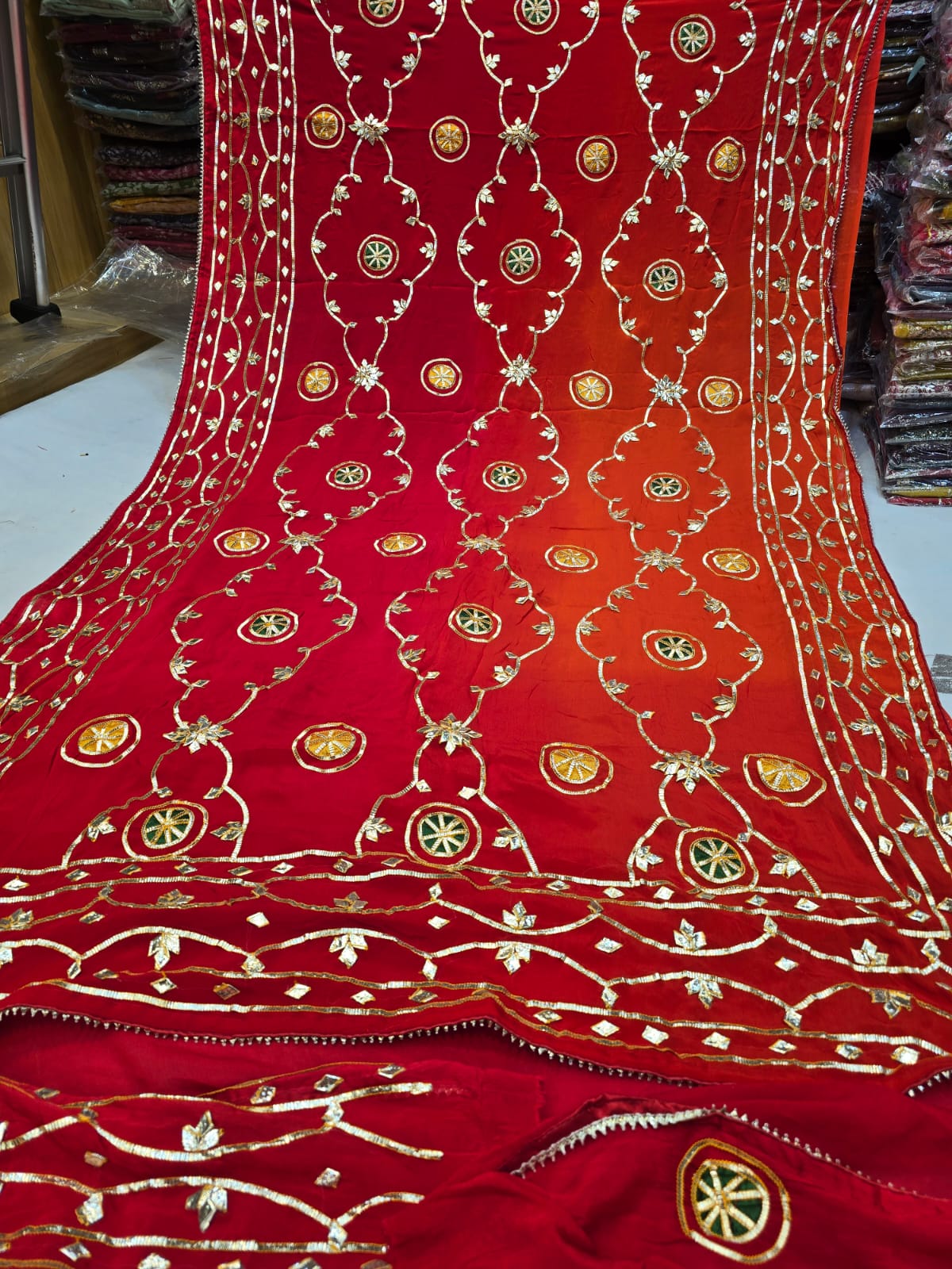 Pure chinon saree