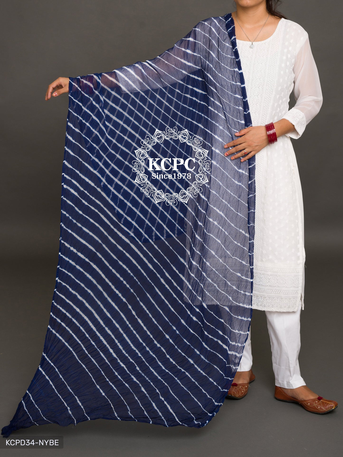 Kcpc Originals Handmade Chiffon Leheriya Dupattas Dupatta