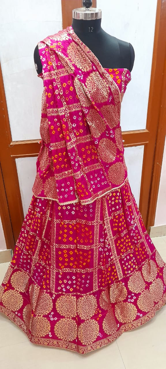 Latest Rajasthani Bandhani Gharchola Lehengas Or Kml Rani Lehenga