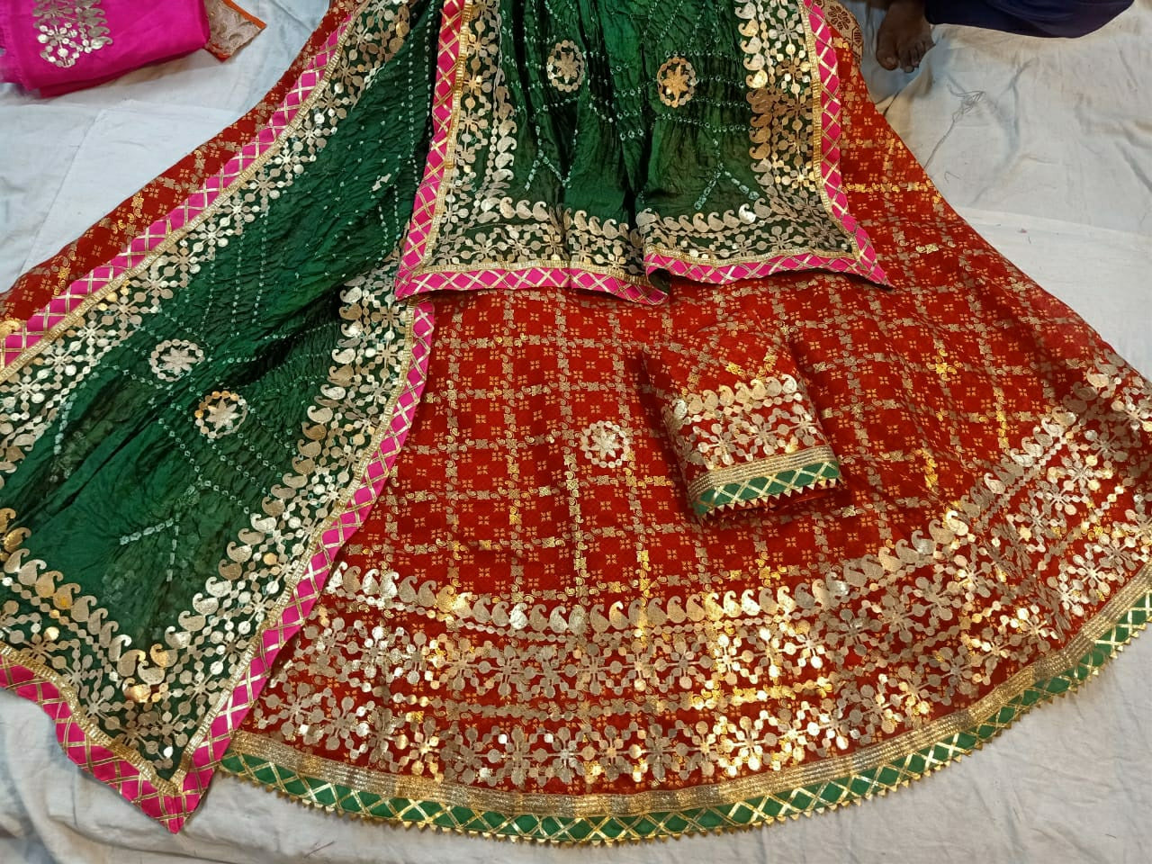 Buy Rajasthani Lehenga Choli With Gotta Patti Lehenga Bandhani Lehenga  Chaniya Choli FREE JUTTI Womens Ethnic Rajputi Poshak Womens Dress Online  in India - Etsy