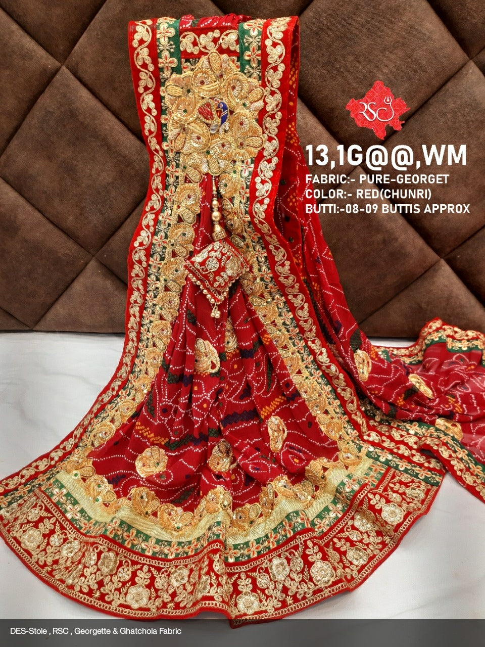 New Side Broach Chunri Dupattas, OR, RSC