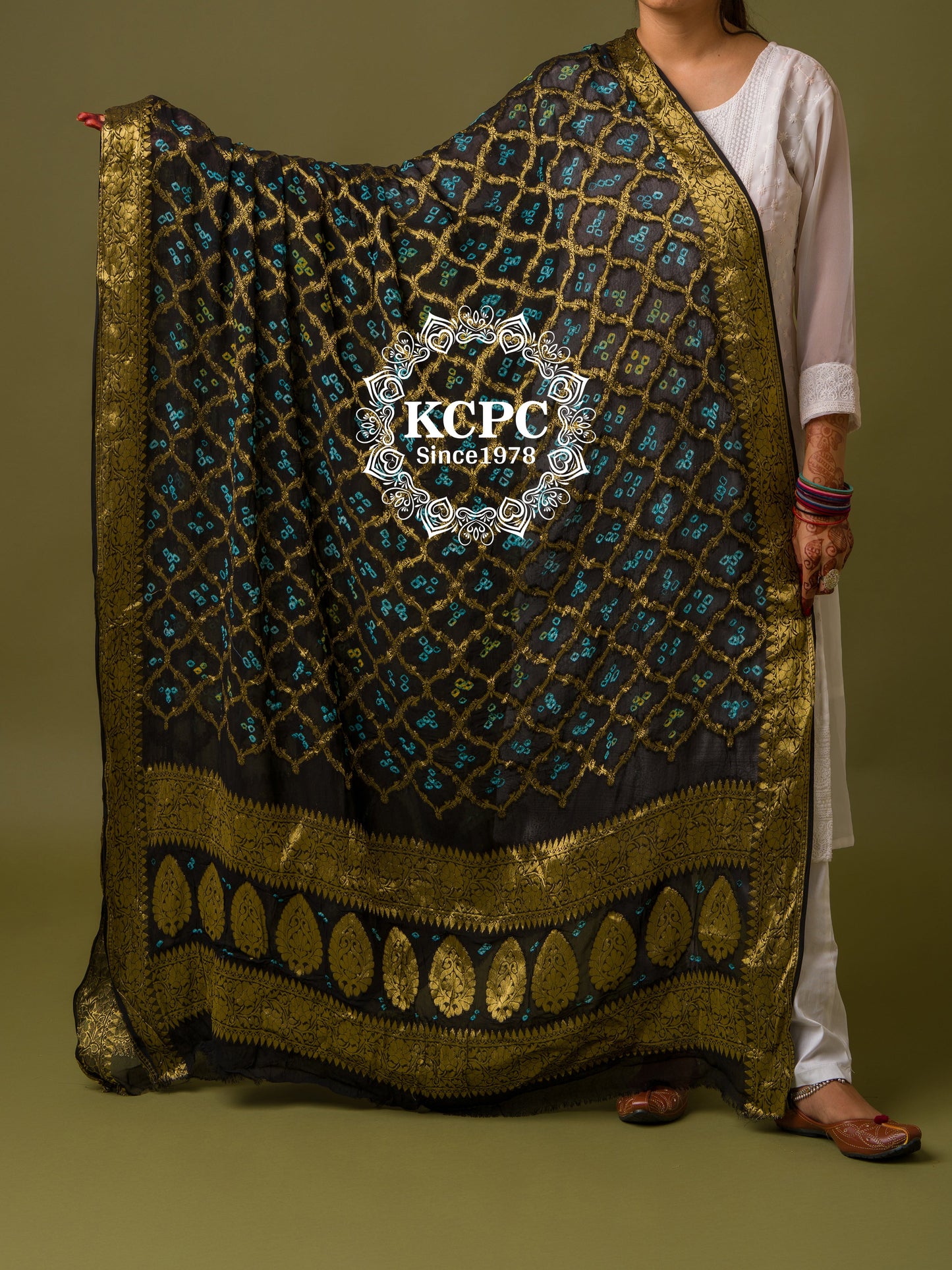 Pure Georgette Banarasi Bandhani Dupatta