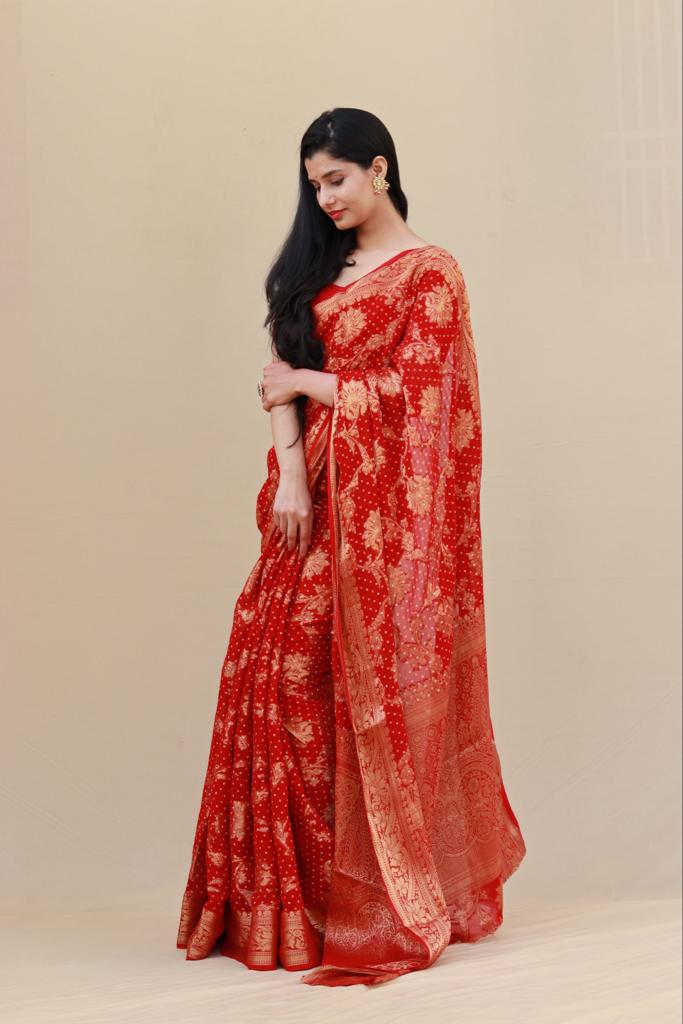 Gota Work Saree at Rs 990/piece | गोटा वर्क साड़ी in Surat | ID:  2853587717673