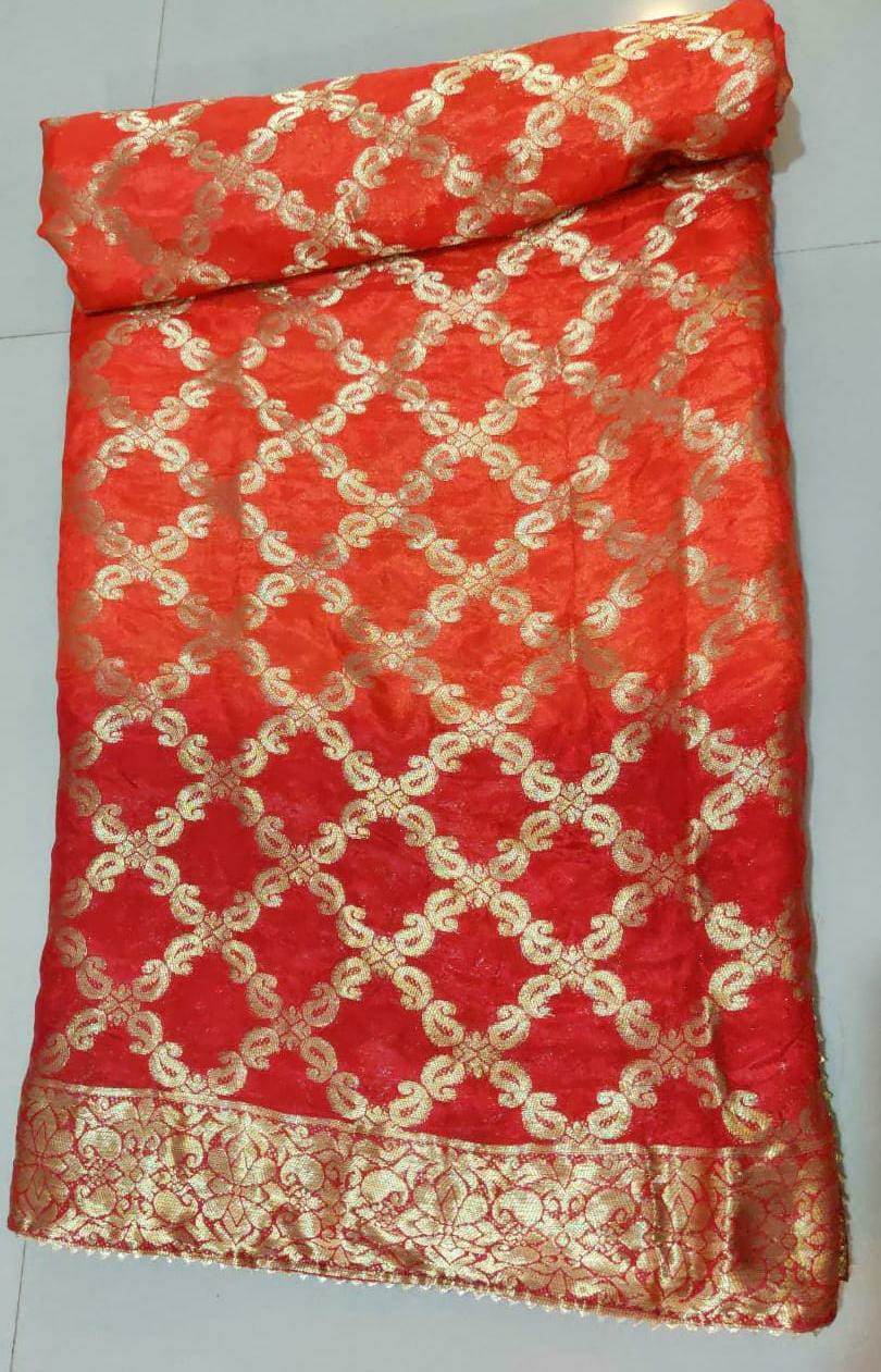 Banarasi Jackard Silk Double Kerry Jaal Sarees IR,kcpc