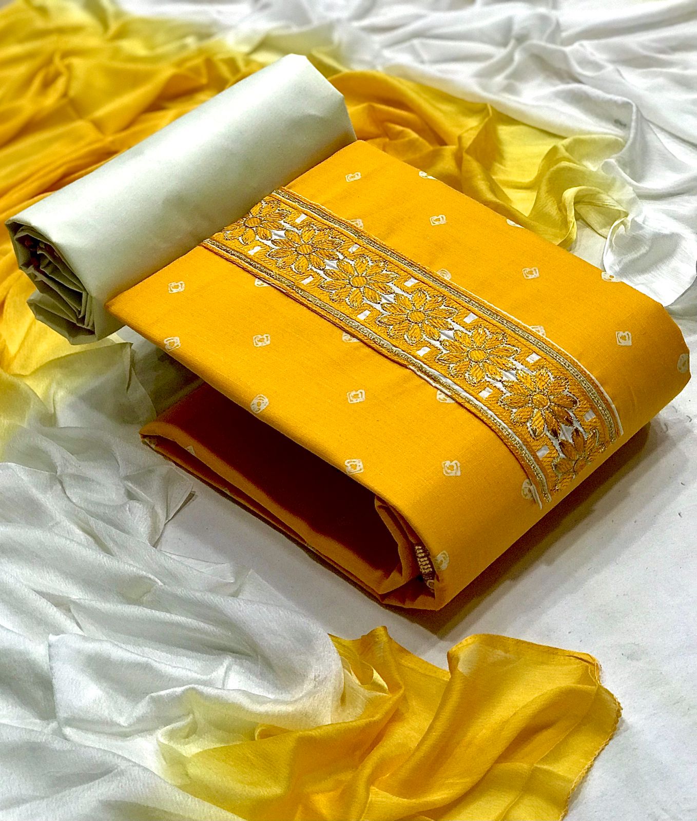 New Cotton Ek Bund Salwar Suit Material, OR, VT