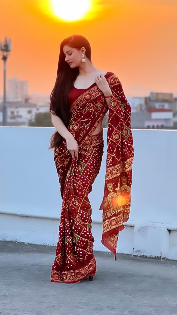 Gujrati Stitch Saree