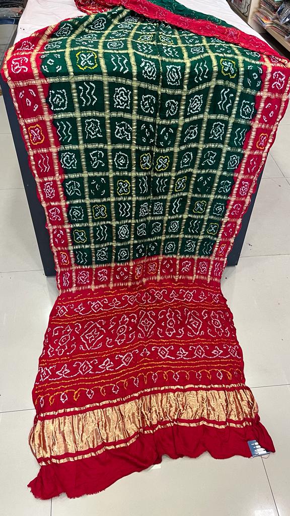 Pure Gaji Silk Bandhani Ghatchola Saree Kcpc Nr