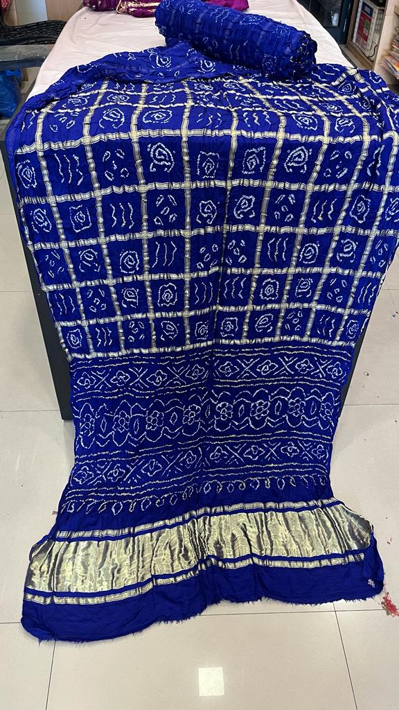 Pure Gaji Silk Bandhani Ghatchola Saree Kcpc Nr