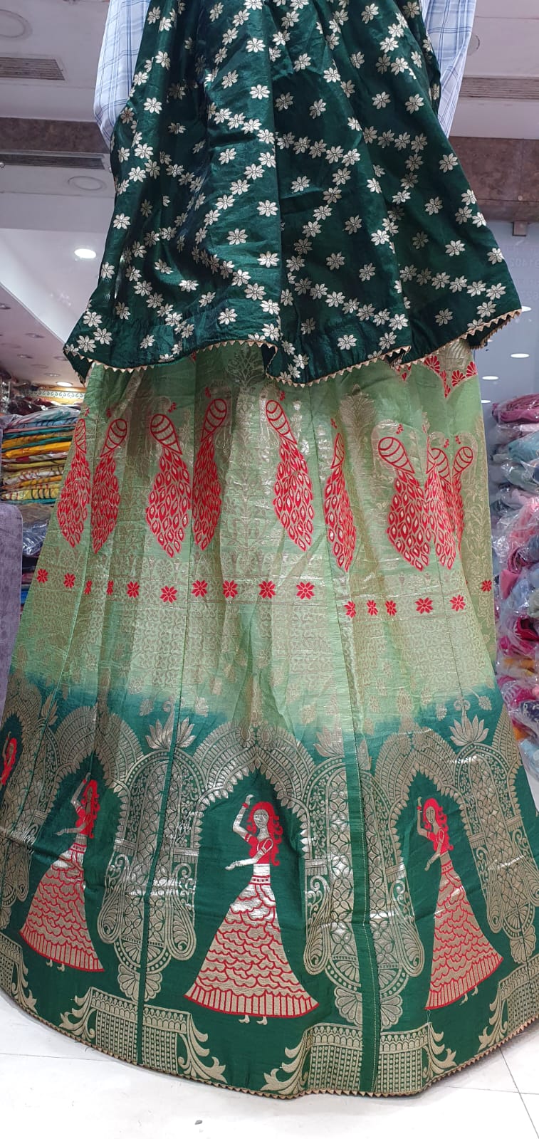 Pure banarasi dolo silk with zari work lehenga, KML, OR