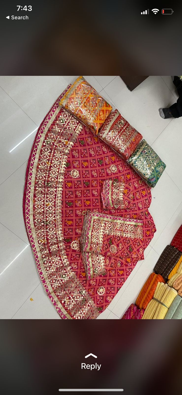 Rajasthani Kotta Doriya Traditional Potola Print With Gotapatti Work Bandhej Lehenga Kml Or Pink