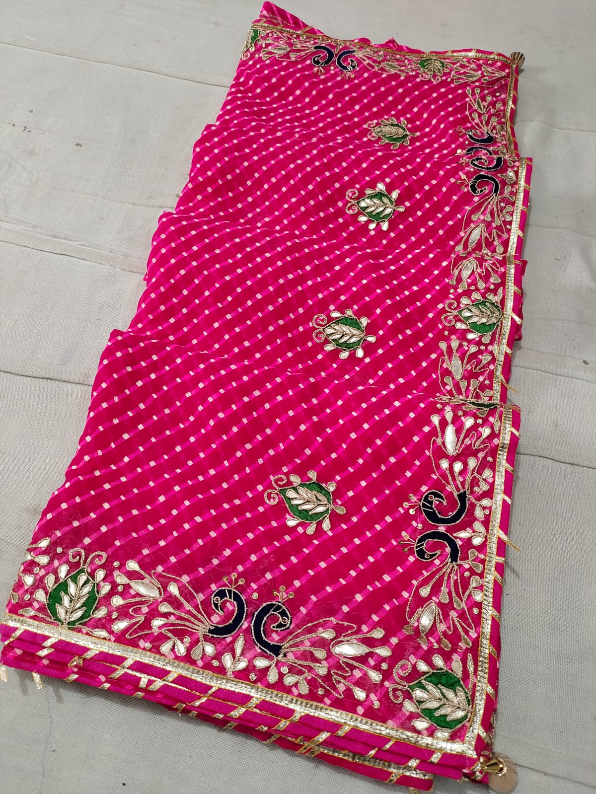 Buy online Gota Patti Saree For Ladies from ethnic wear for Women by  Bandhani Sarees for ₹3200 at 16% off | 2024 Limeroad.com