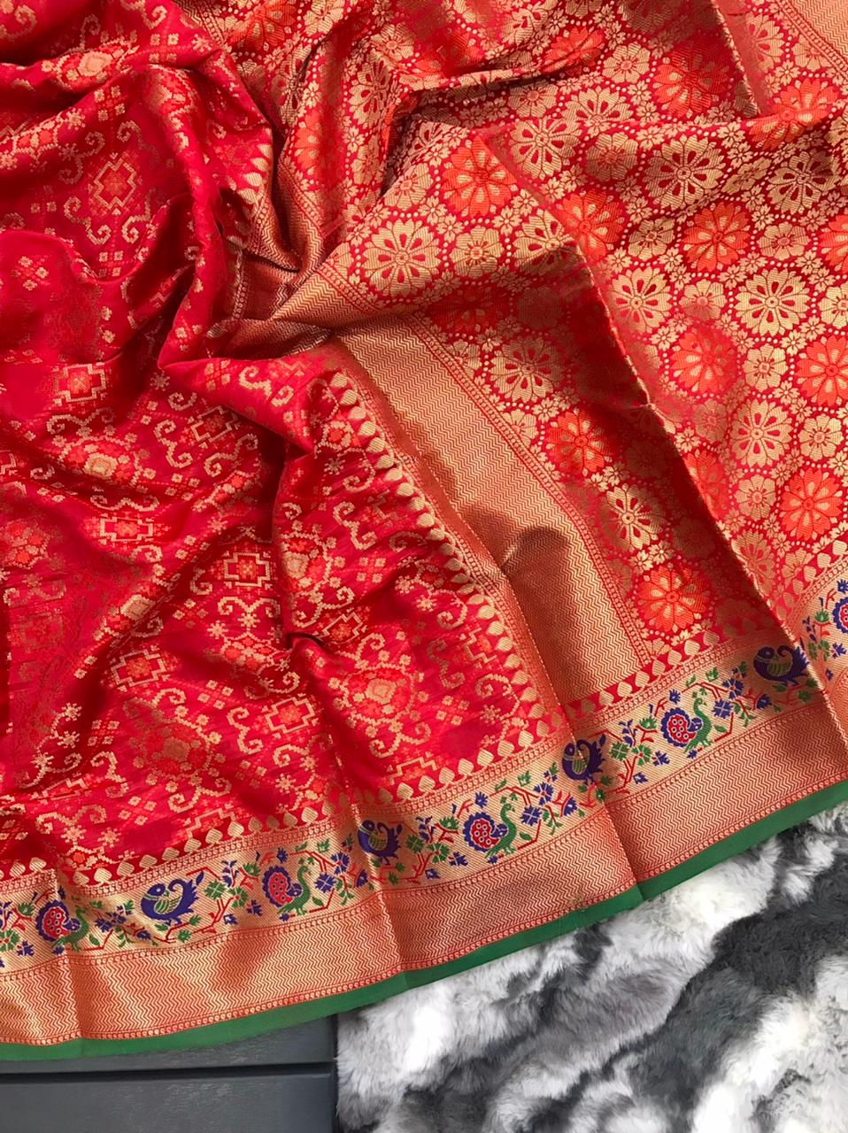 New Collections Pure Patola Silk Saree Ygs Or