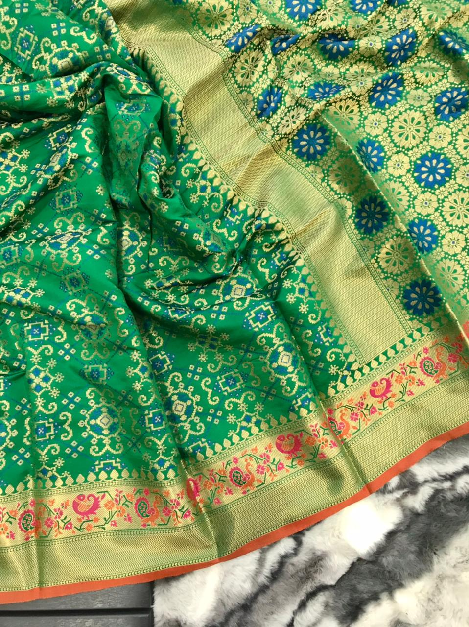 New Collections Pure Patola Silk Saree Ygs Or