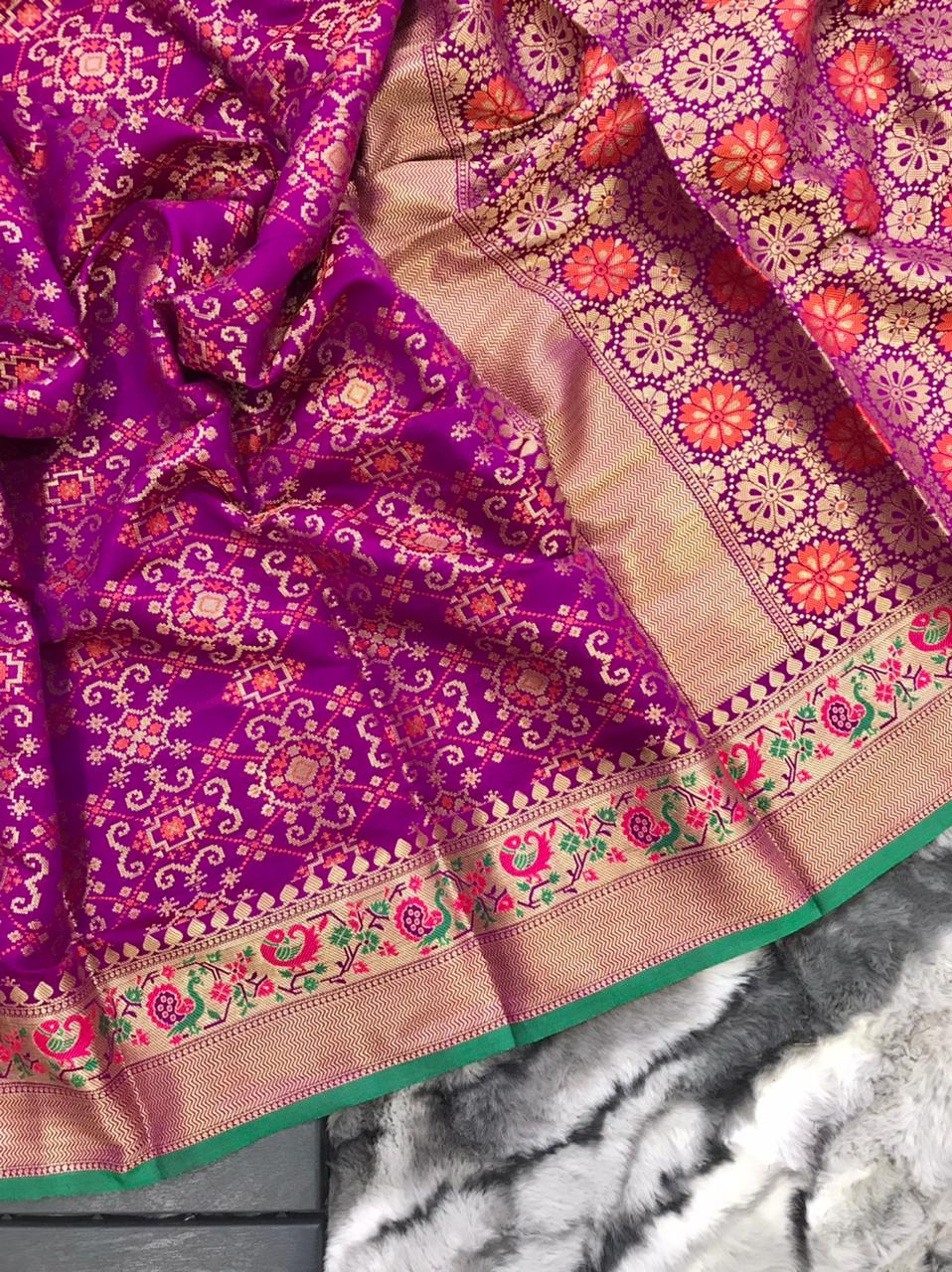 New Collections Pure Patola Silk Saree Ygs Or