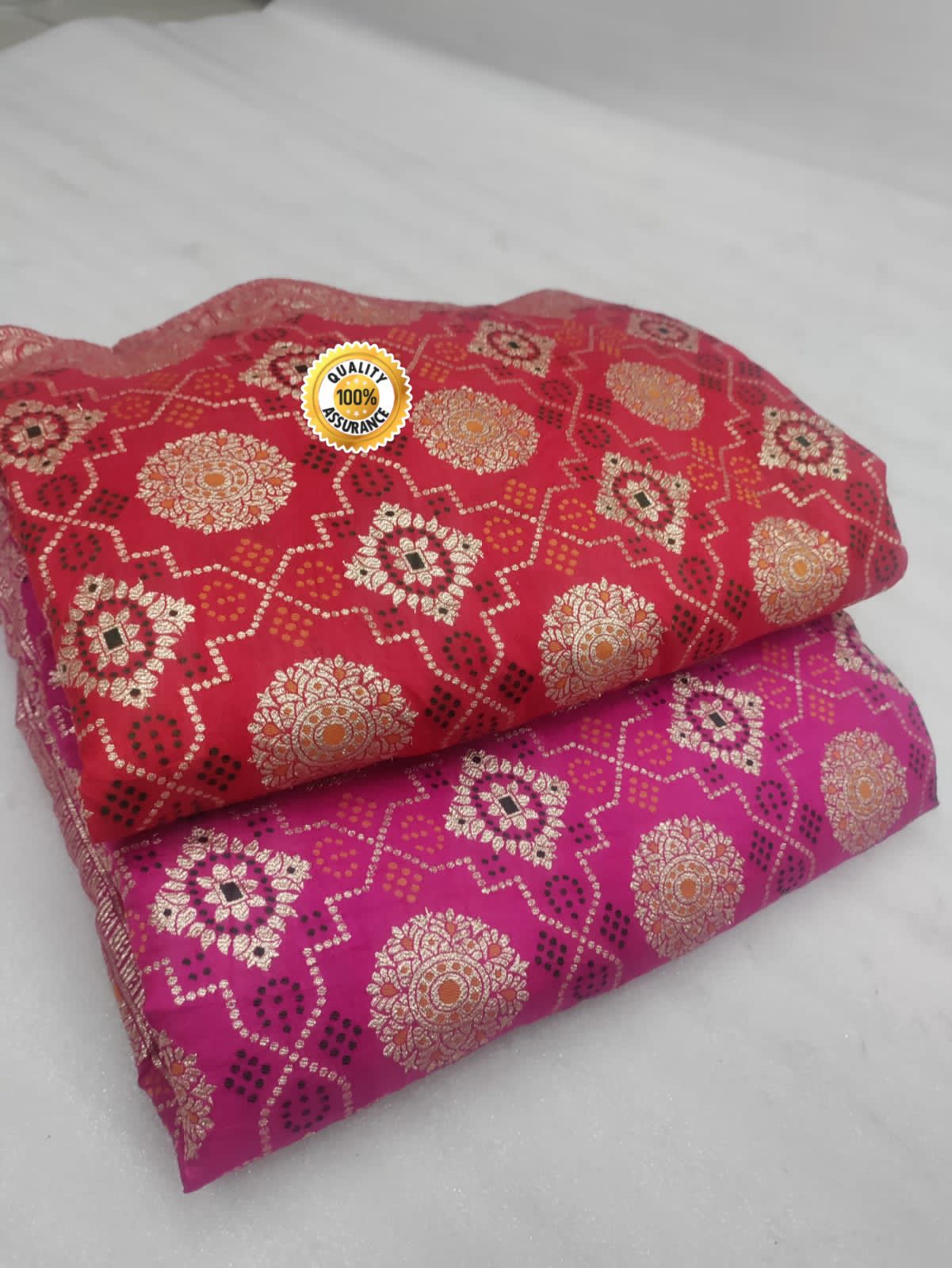 Beautiful Banarasi Cotton Silk With Zari Meena Weaving Butti Border Saree Ash Or