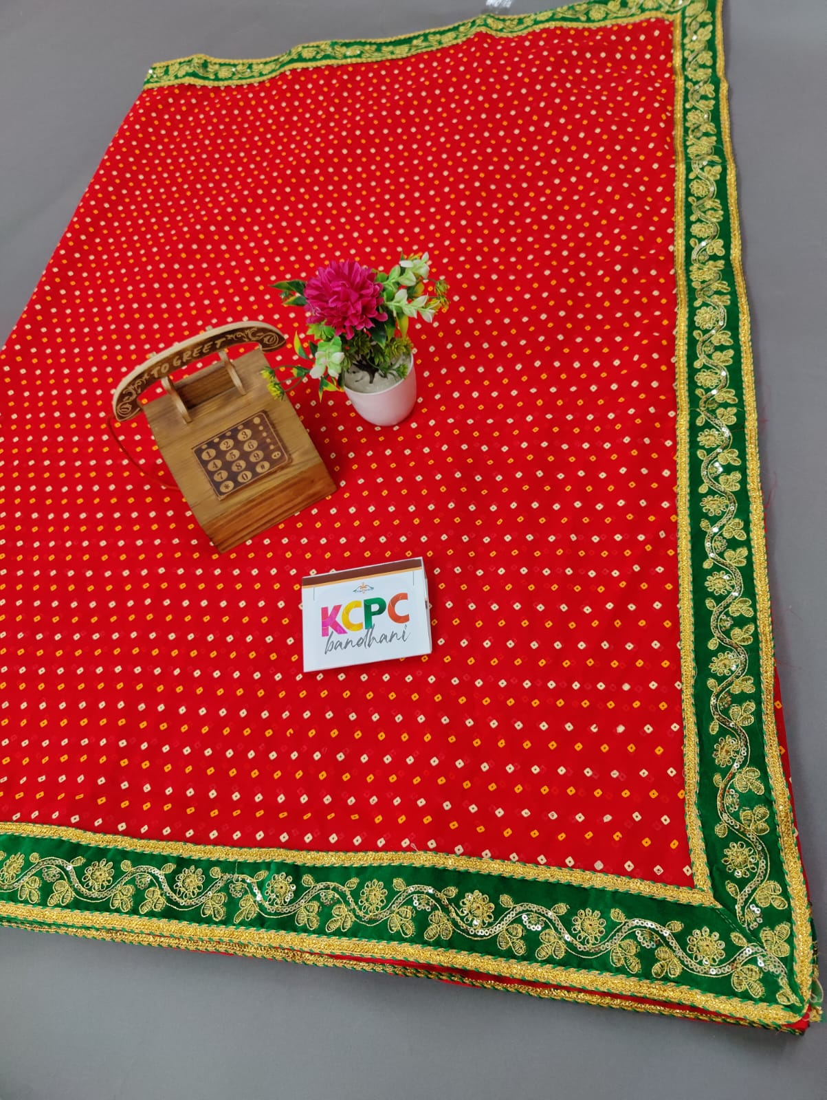 Karwachauth Special Kcpc Marwadi Bandhej Red Saree