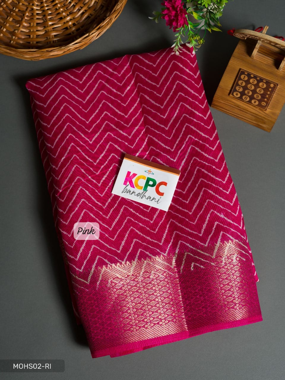 Pure Soft Cotton Silk Golden Zari Weaving Border With Zig Zag Pattern Saree Kcpc Or Pink