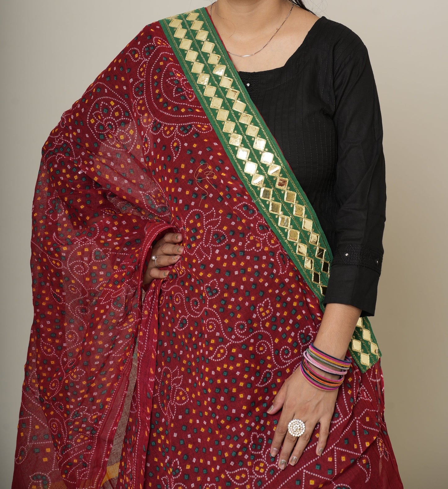 Traditional Chunri In Pure Cotton Fabric D2 Chunri Pila