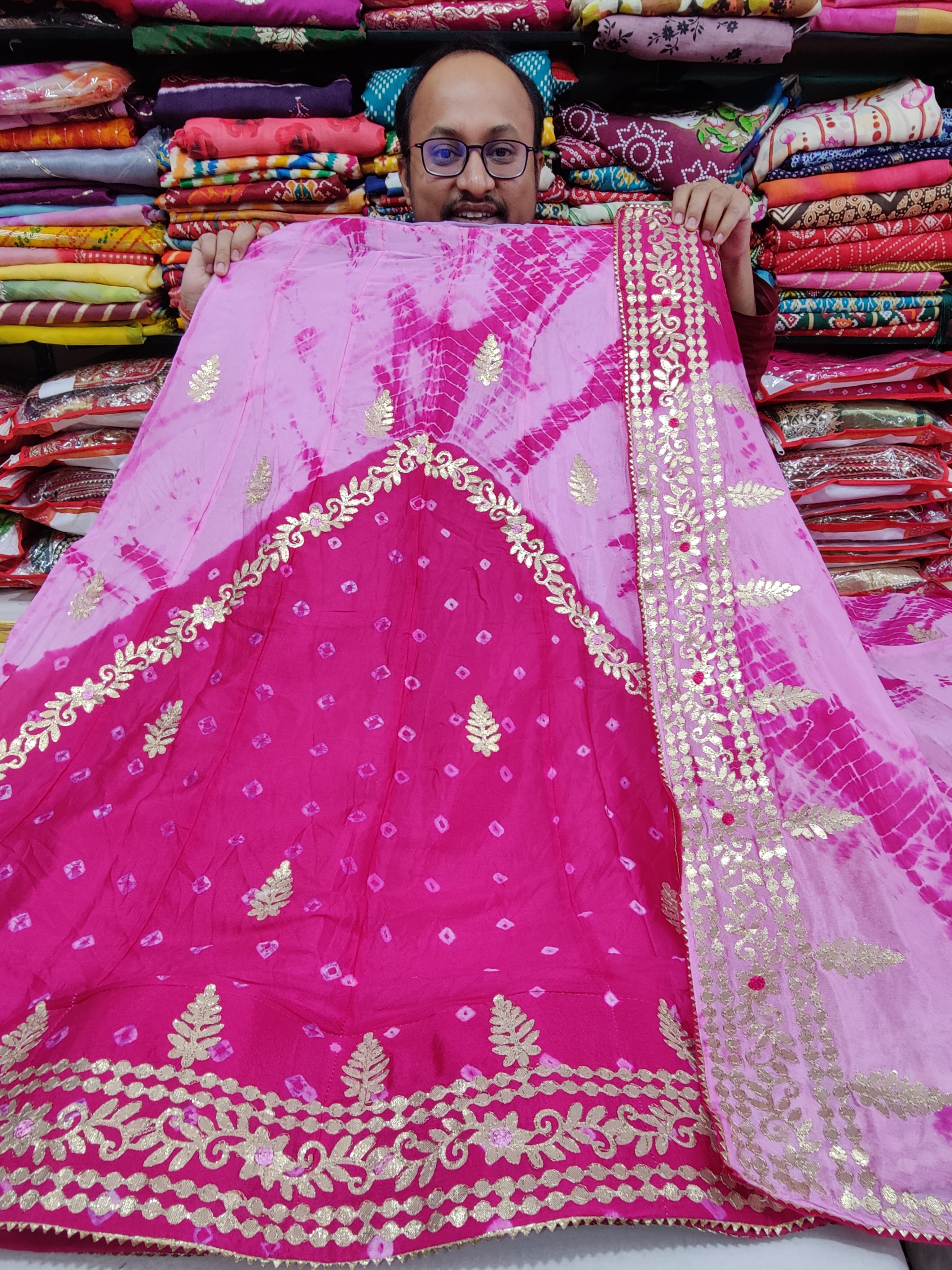 Rajasthani Lehenga Choli Dupatta Diwali wedding bridal Jaipuri Gotapatti  indian | eBay