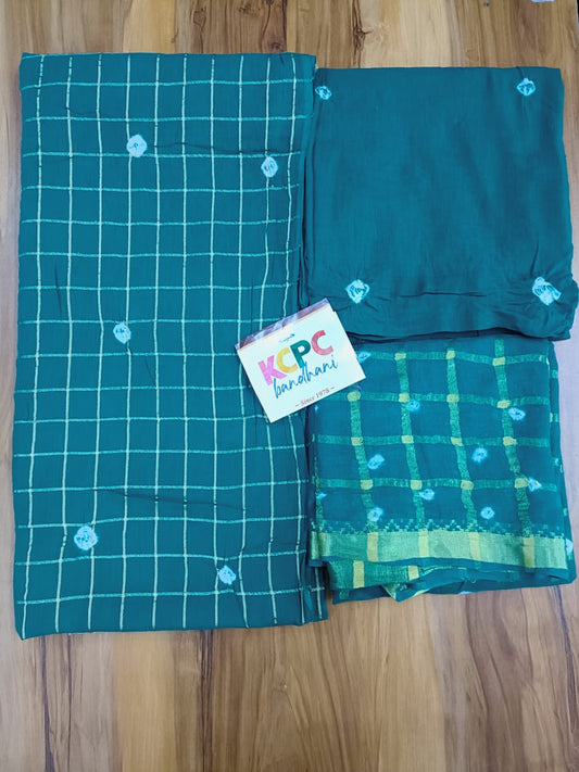 New latest Rama cotton silk  bandhej material Salwar suit