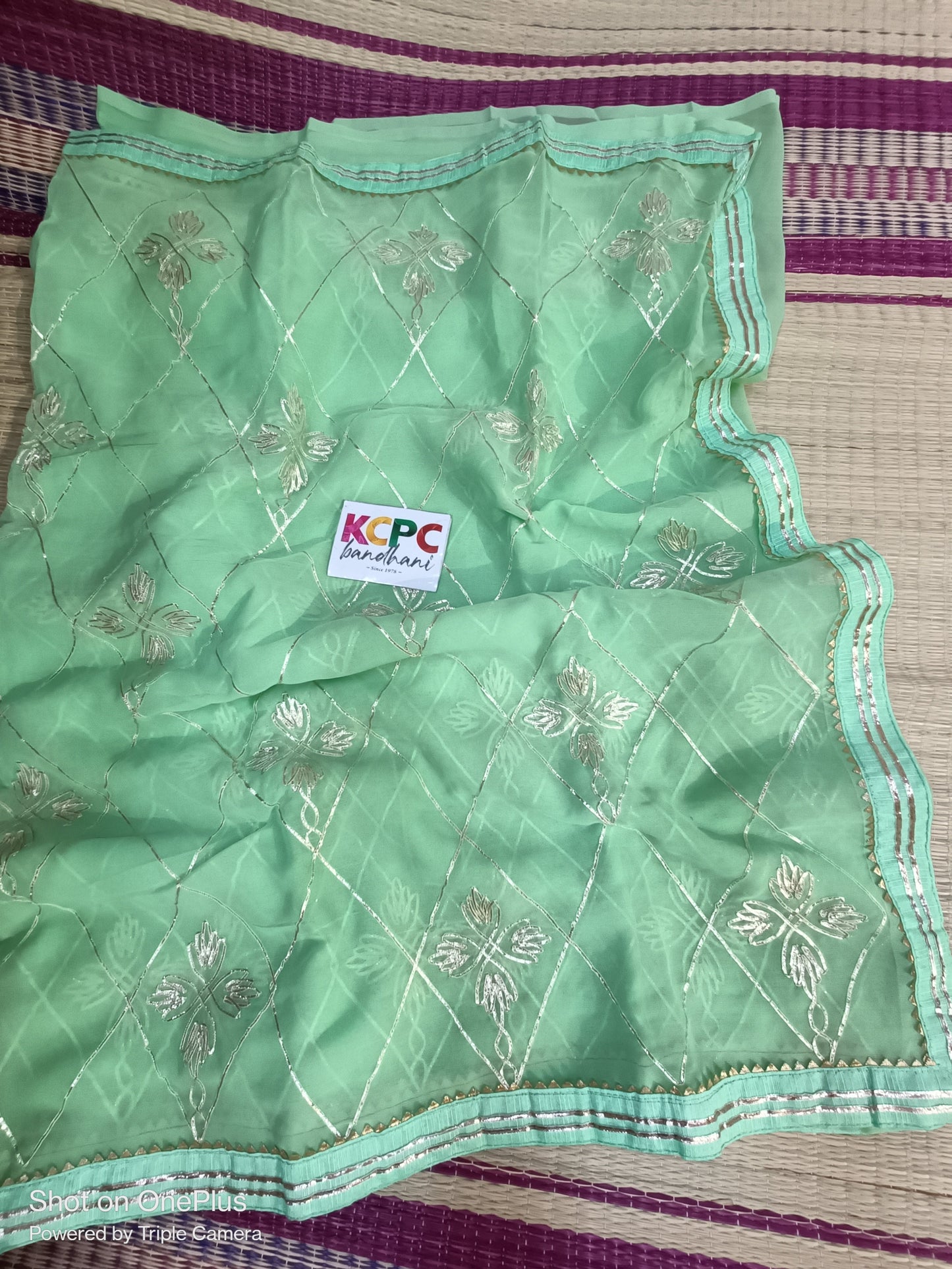 New chiffon  fabric with gotapatti work saree