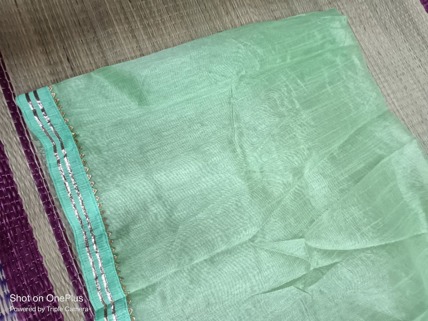 New chiffon  fabric with gotapatti work saree