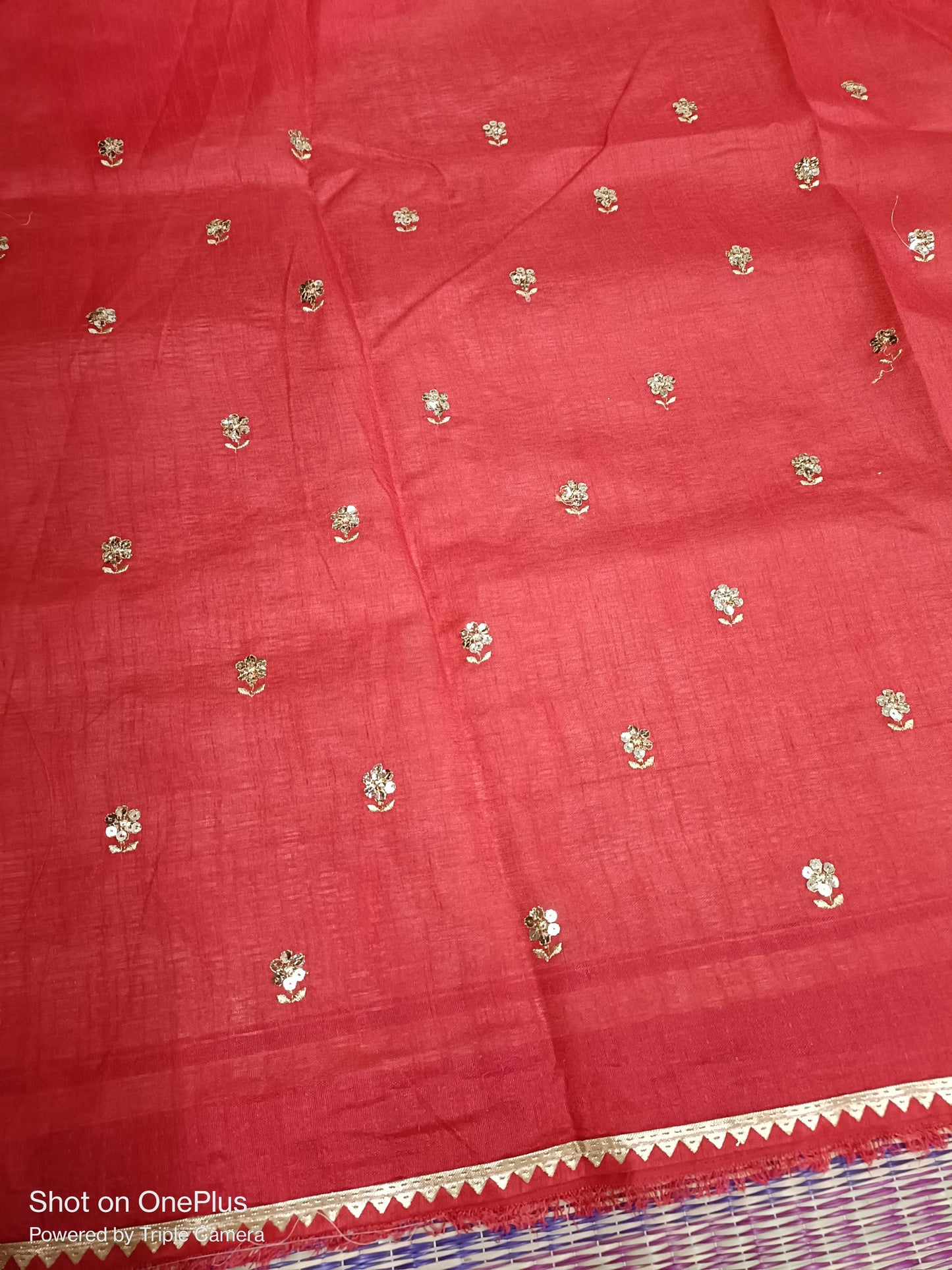 Latest new pure soft kota doriya fabric with embroidery work saree