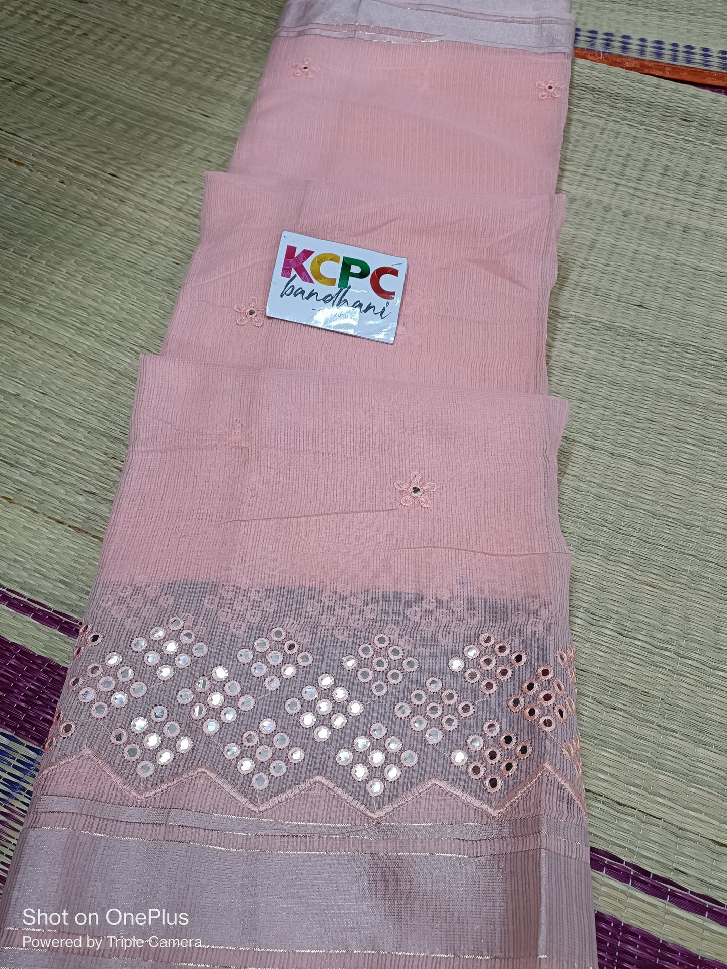 Latest  Soft kota doriya fabric with stone work saree