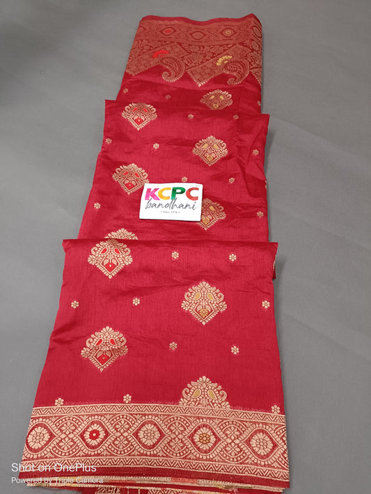 Latest  beautiful dola silk fabric banarsi pattern saree