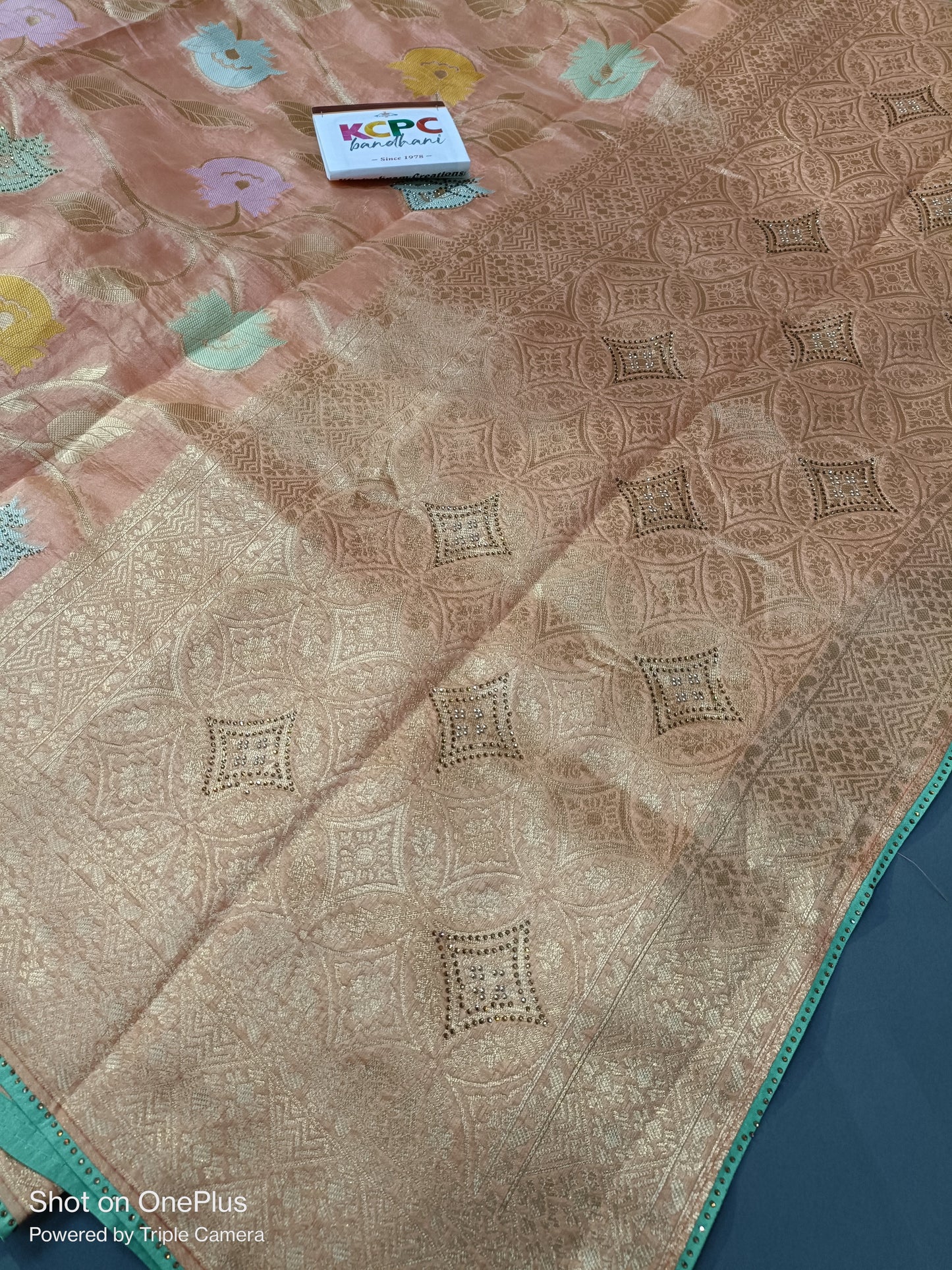 Pure khadi cotton silk fabric with floweral under print saree