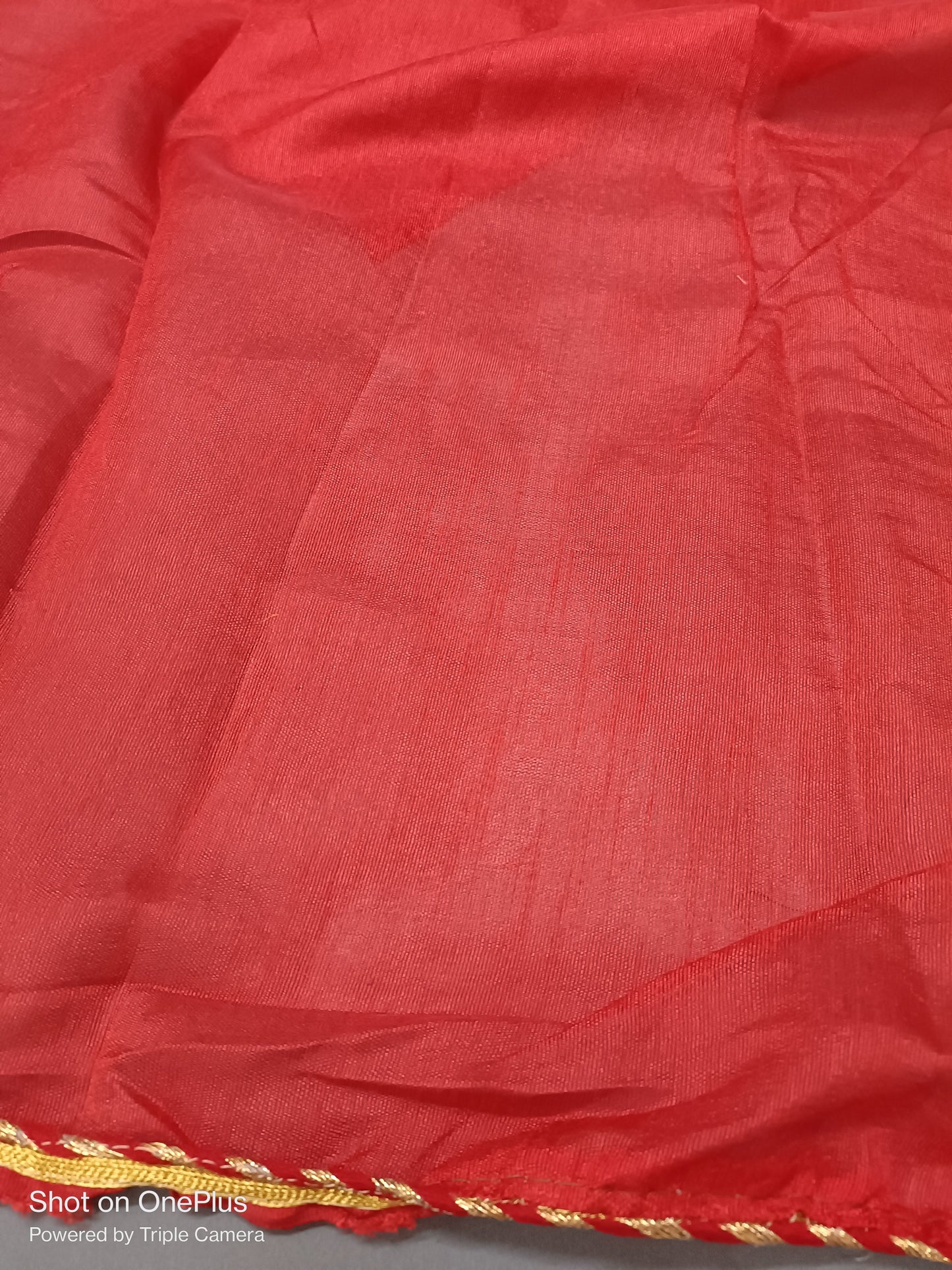 Pure cotton banarasi silk fabric with gotapatti work saree