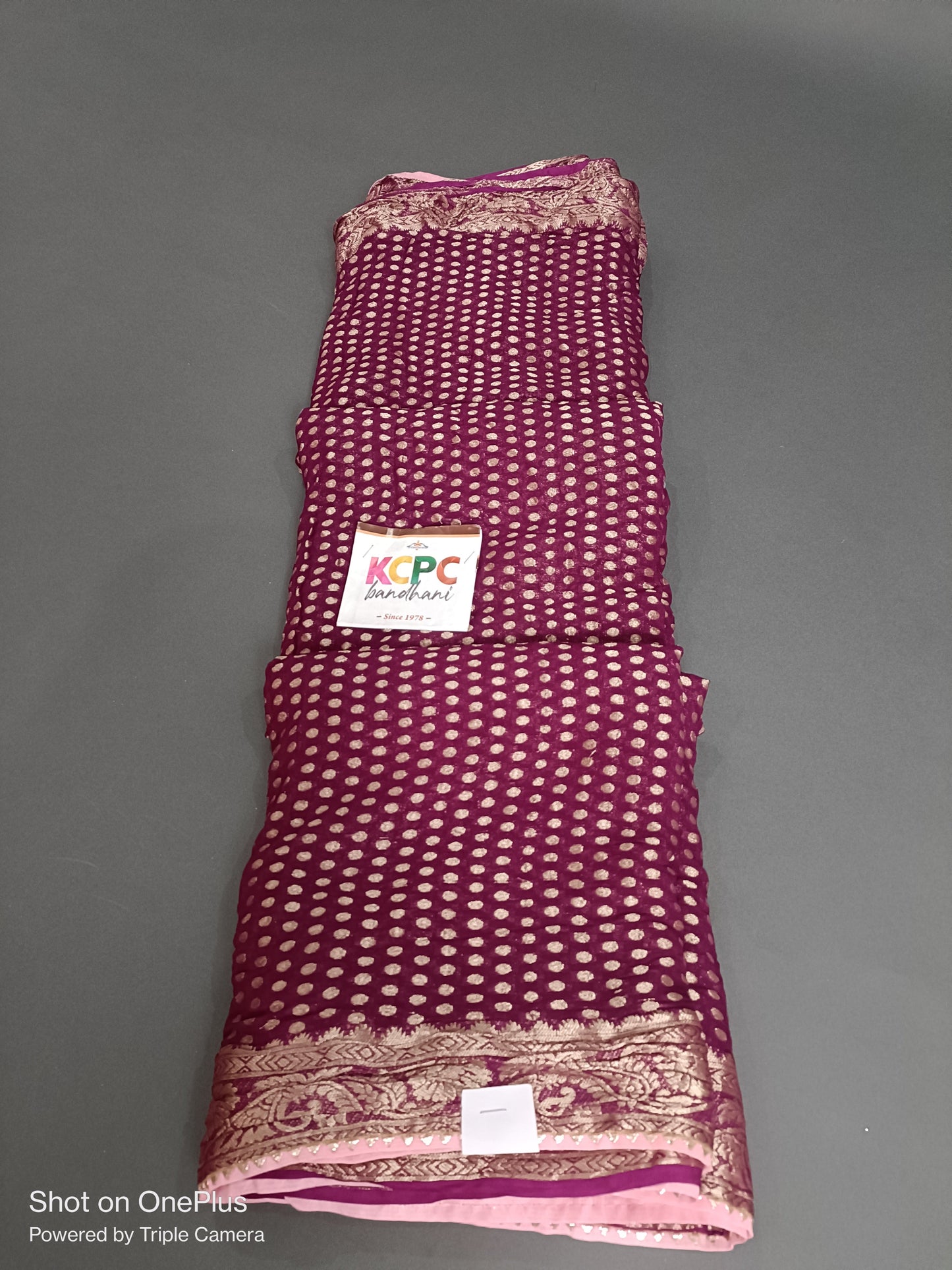 Pure Khaddi Georgette Banarasi Zari Weaving Saree, kcpc, nr