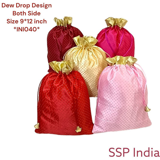 Dew Drop Pattern Potli Bags(36 Pieces) Or Ssp Return Gifts