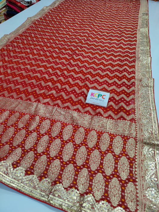 Pure Georgette Bandhani Ghatchola

Heavy Gotapatti Work Saree With Blouse  Red