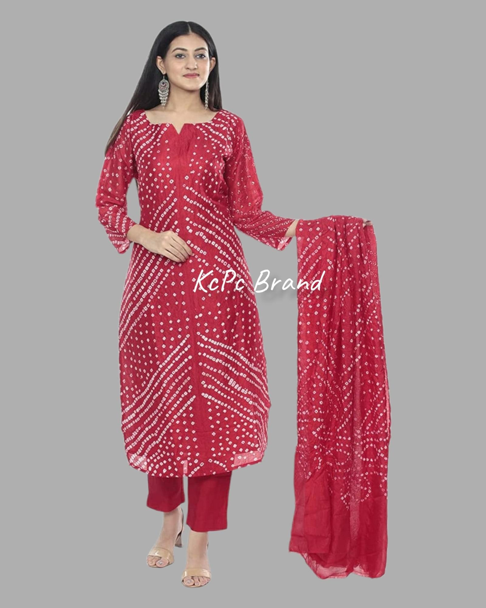 Bandhani Dress Material Magenta & Golden Color Fancy Design Dupion Silk Dress  Material at Rs 2430/piece | Bandhani Dupion Silk Dress in Jamnagar | ID:  2852921021891