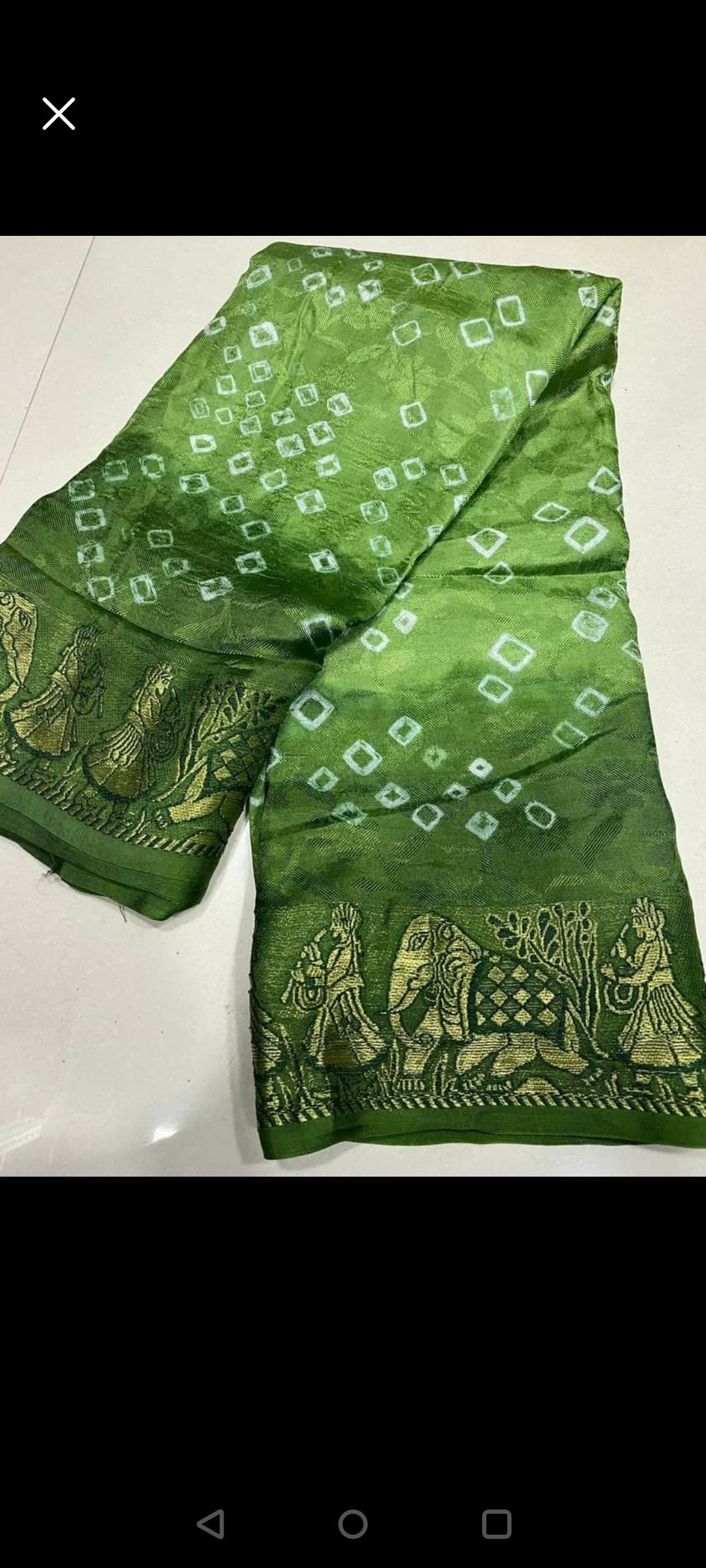 Hathi : Viscos Silk Bandhani Saree