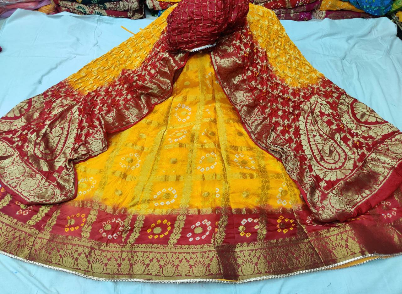Mansi Creation Women's Georgette Ethnic Wear Semi-stitched Rajasthani  Rajputi Poshak Lehenga Choli With Dupatta Set |AG-015|Orange : Amazon.in:  Fashion