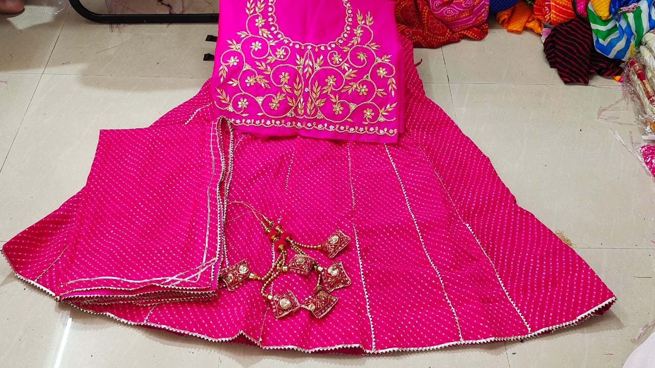 Sawan special Jaipuri traditional Beautiful Lahenga duppta blouse, NR, kml