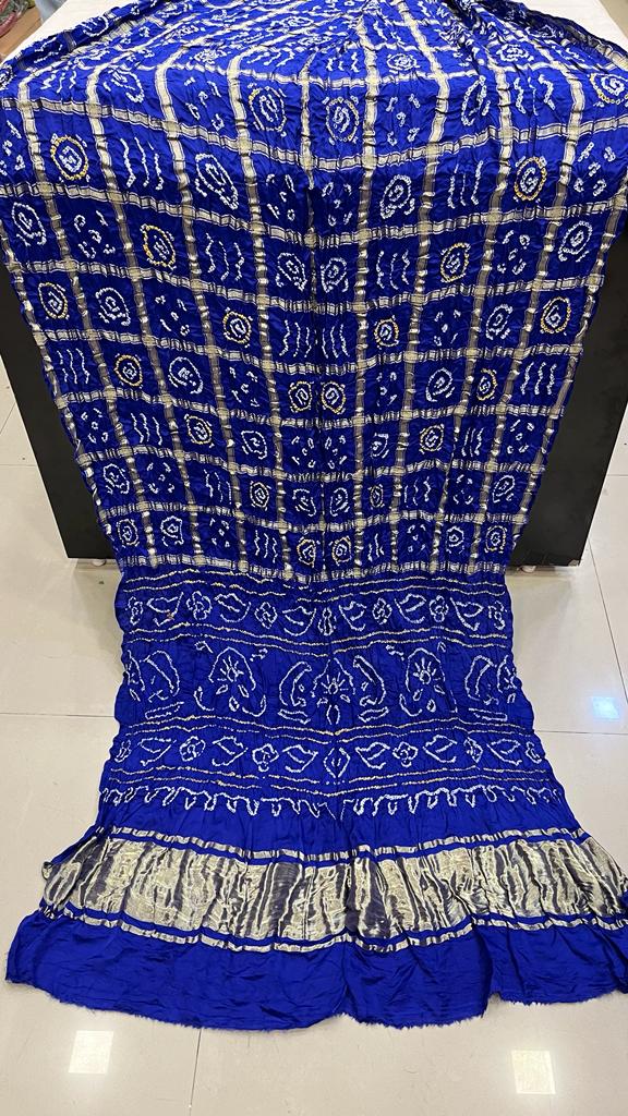 Pure Gaji Silk Bandhani Ghatchola Saree Kc Nr