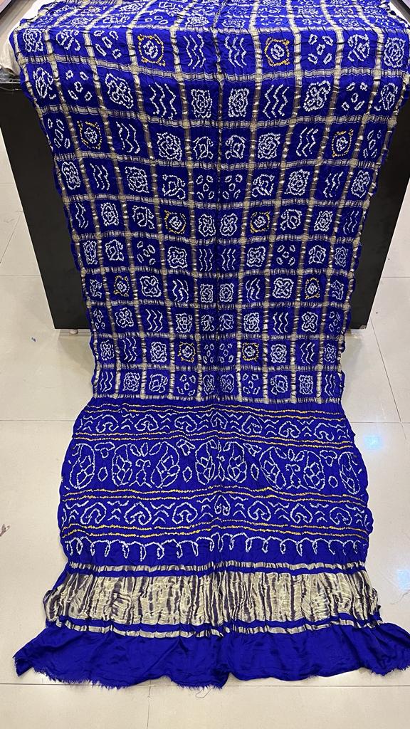 Pure Gaji Silk Bandhani Ghatchola Saree Kc Nr