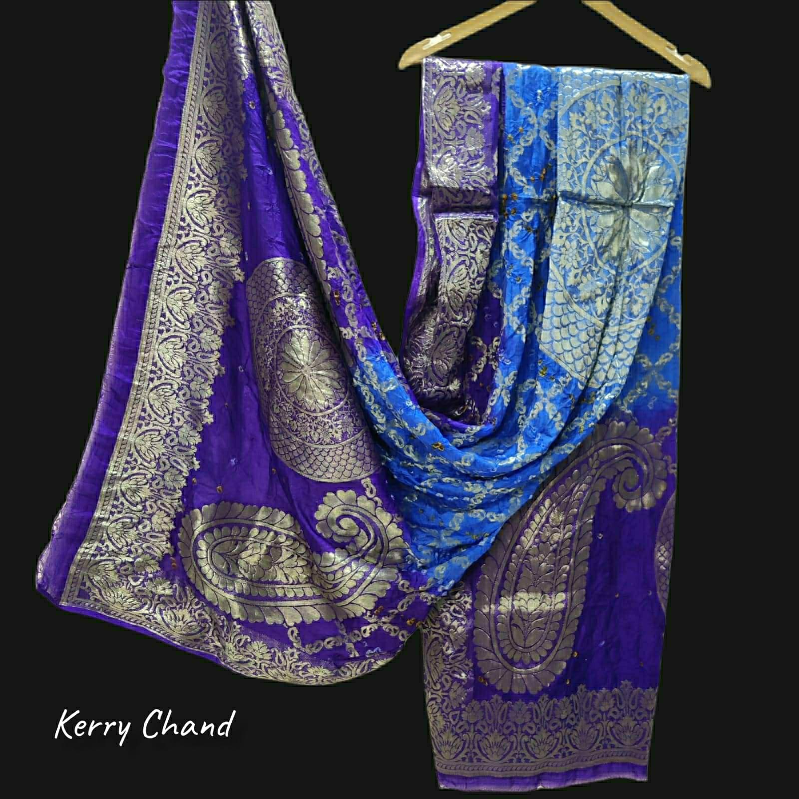 Banarasi Bandhej Gharchola Jangla Dupatta Kc Or