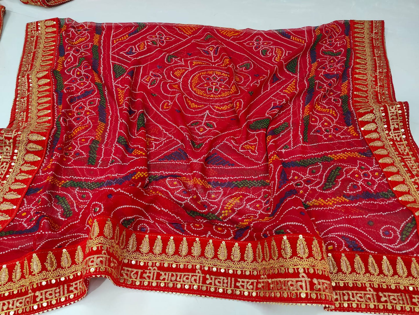 Rajasthani Marwadi Chunri Pila Dupatta Kcpc Or Chunari