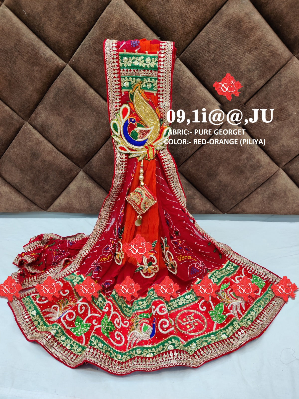 Beautiful Jardoshi Hand Work Odhna Kcpc Nr Chunri Pila