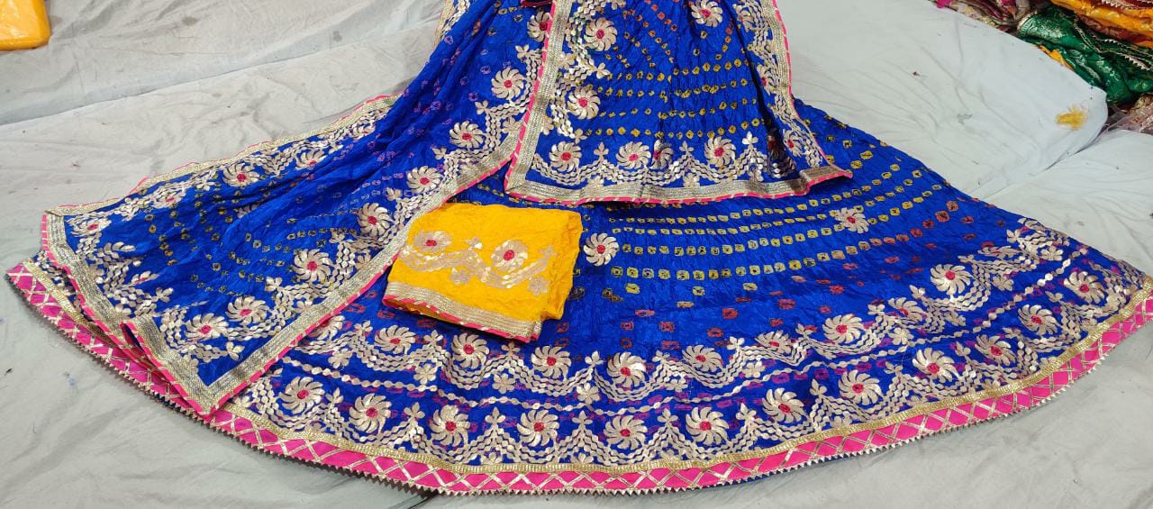 Multi-Colored Lehenga In Jaipuri Folk Art Print. Paired With The Choli And  Dupatta In Gotta Patti And Beaded Embroidery | Lehenga, Ethnic fashion,  Indian fashion