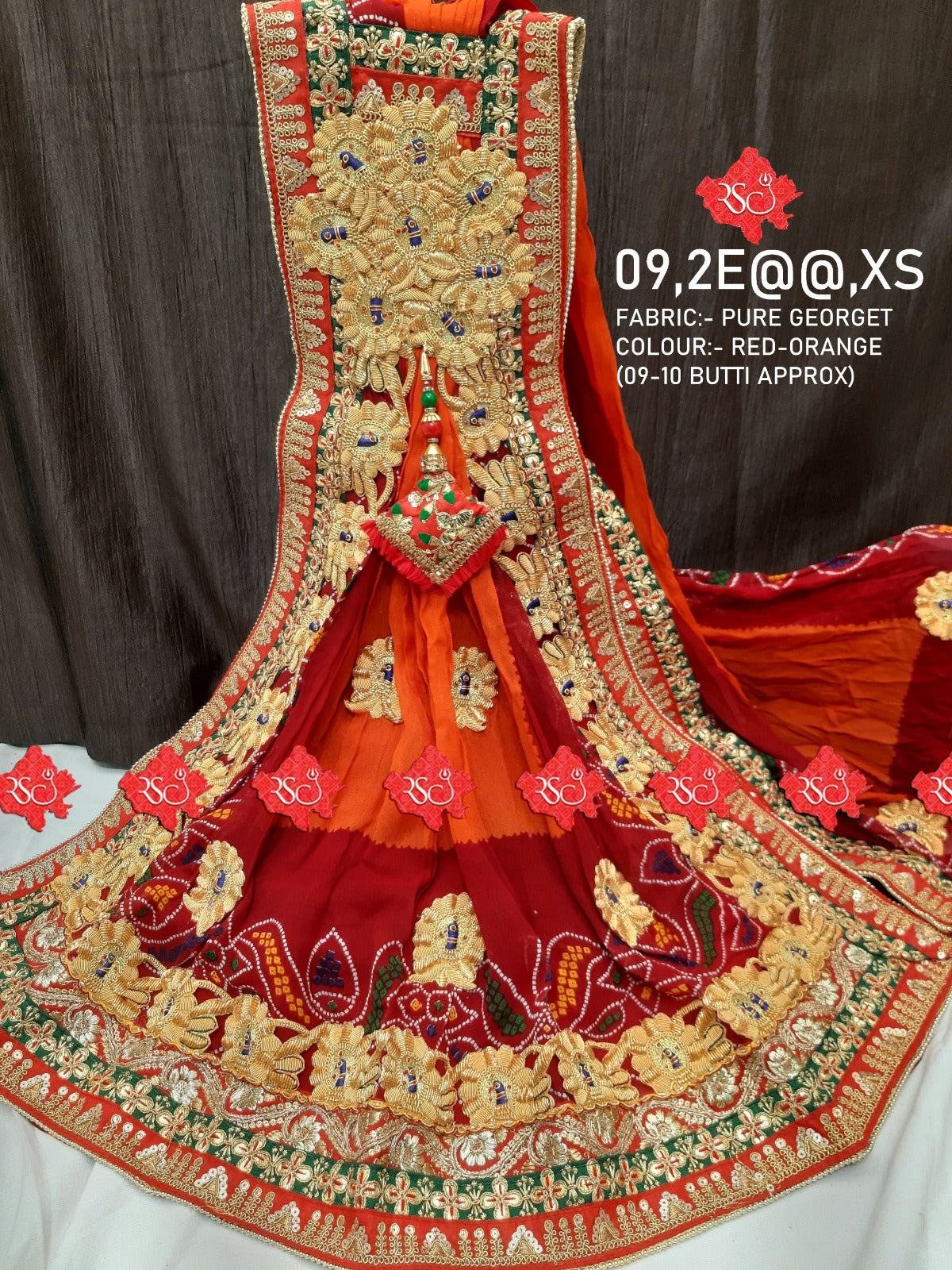 Designer Pure Georgette Chunari Piliya Belbutti Odhna Nr Chunri Pila