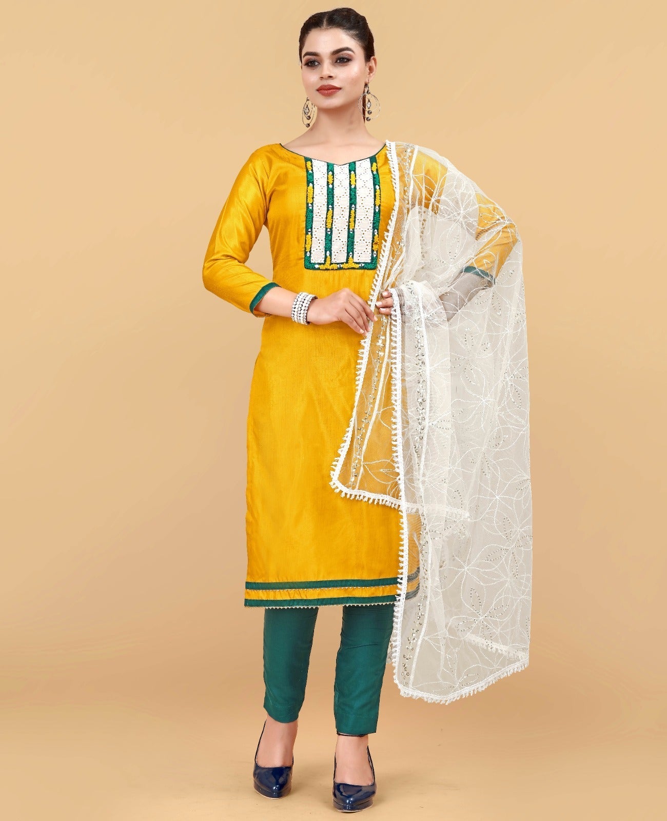 New Designer Collection  In Hacoba With Hand Thread Work suit, VT,OR