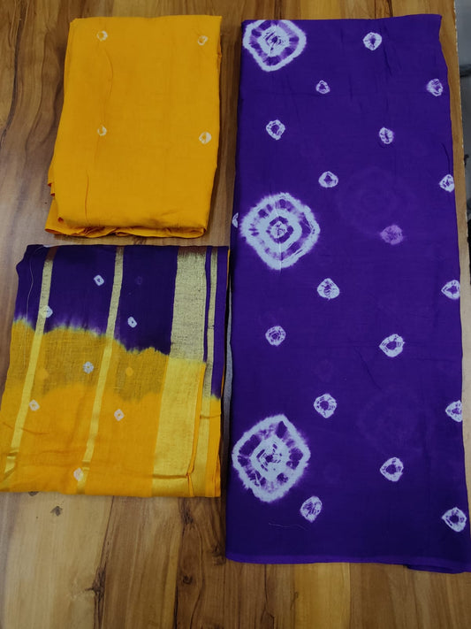 Latest cotton silk bandhani salwar suit
