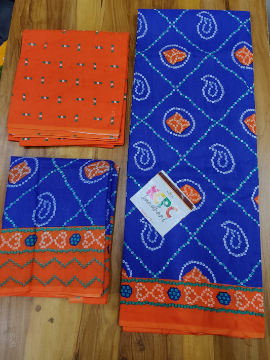Latest cotton bandhej pattern salwar suit
