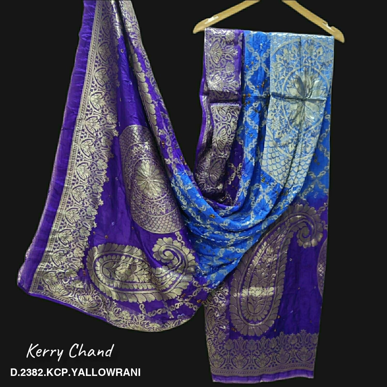 Banarasi Bandhej Gharchola Jangla Dupatta Kc Or